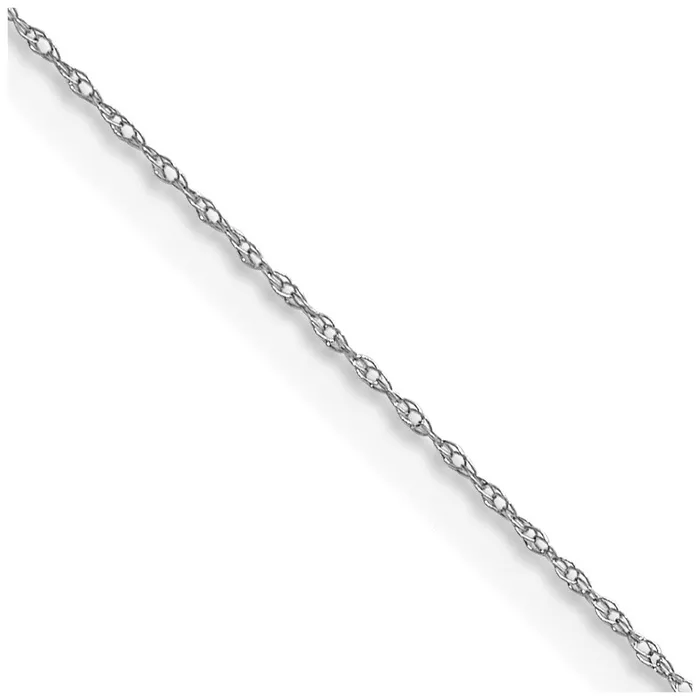 14k White Gold 4 mm Carded Cable Rope Chain Necklace QGold Necklaces