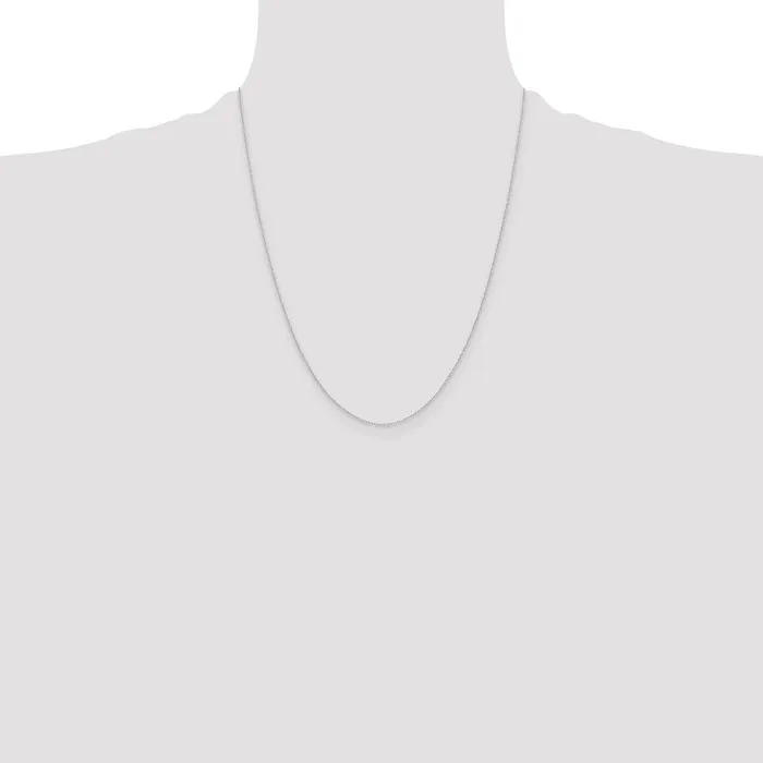 14k White Gold 4 mm Carded Cable Rope Chain Necklace QGold Necklaces 14k White Gold 4 mm Carded Cable Rope Chain Necklace QGold Necklaces