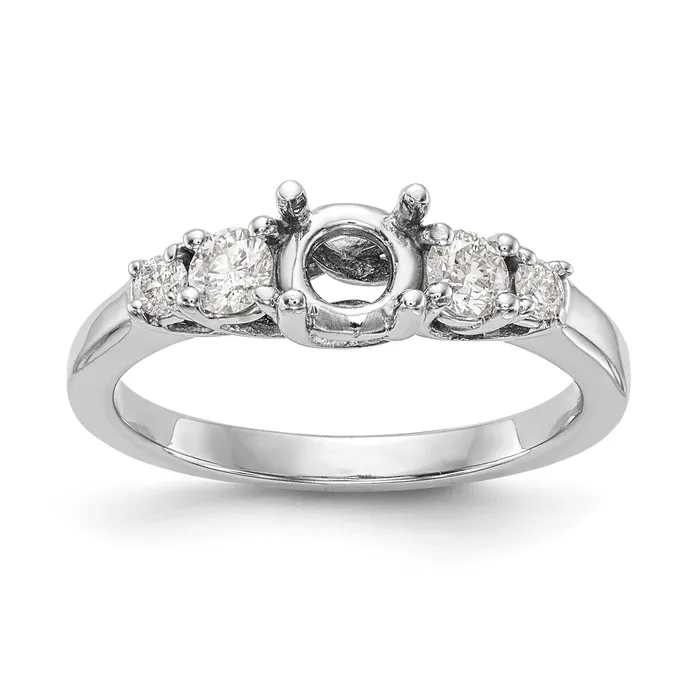 14K White Gold 5 Stone Simulated Diamond Engagement Ring Goldiacom Rings 14K White Gold 5 Stone Simulated Diamond Engagement Ring Goldiacom Rings