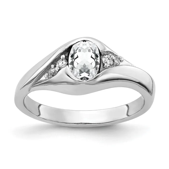 14k White Gold 6x4mm Oval Cubic Zirconia AA Real Diamond ring goldiaca Rings 14k White Gold 6x4mm Oval Cubic Zirconia AA Real Diamond ring goldiaca Rings