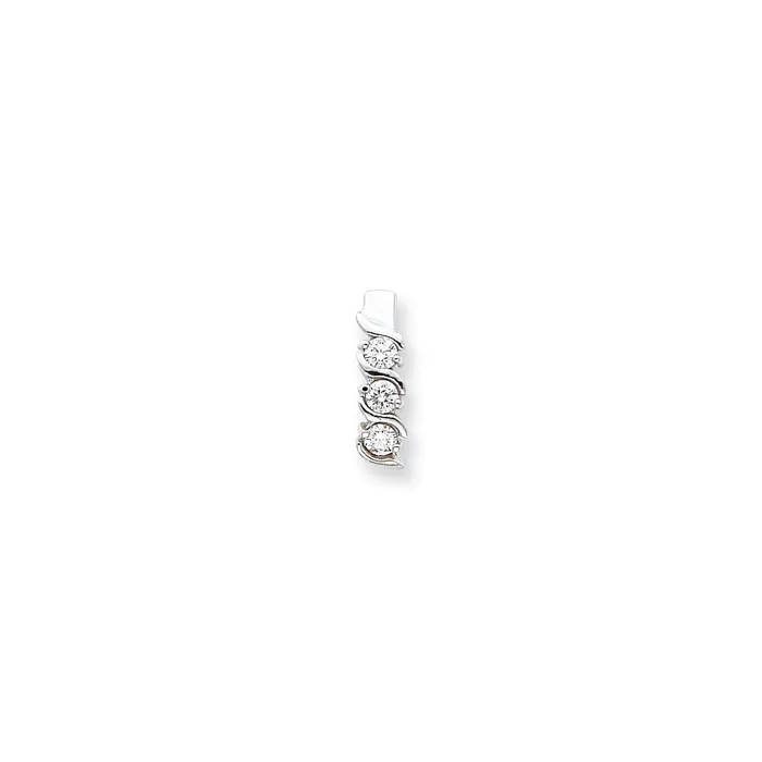 14k White Gold A Real Diamond chain slide Goldia Necklaces