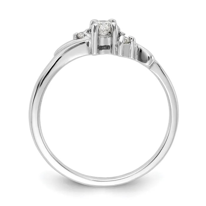 14k White Gold AAA Real Diamond ring Goldiacom Rings