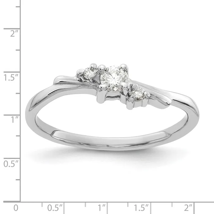 14k White Gold AAA Real Diamond ring Goldiacom Rings