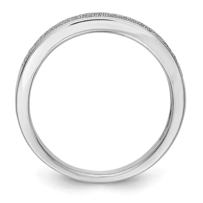 14K White Gold Micro Pave Real Diamond Band goldiaca Rings