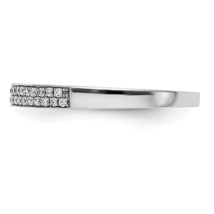 14K White Gold Micro Pave Real Diamond Band goldiaca Rings