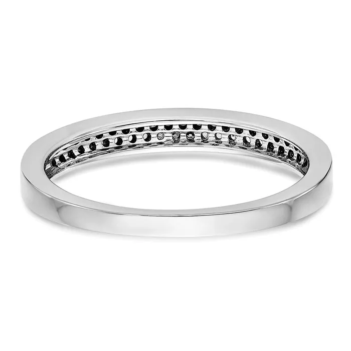 14K White Gold Micro Pave Real Diamond Band goldiaca Rings