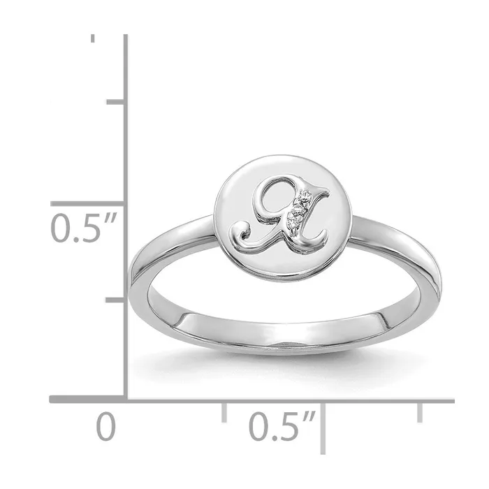 14k White Gold Real Diamond Initial X Ring Goldiacom Rings