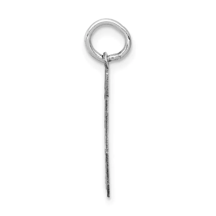 14k White Goldw Small Satin Number 65 Charm Goldia Charm Necklaces