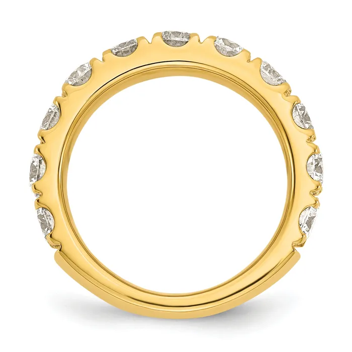 14k Yellow Gold 2 Ct Lab Grown Diamond VSSI G Wedding Band Ring Goldia Rings