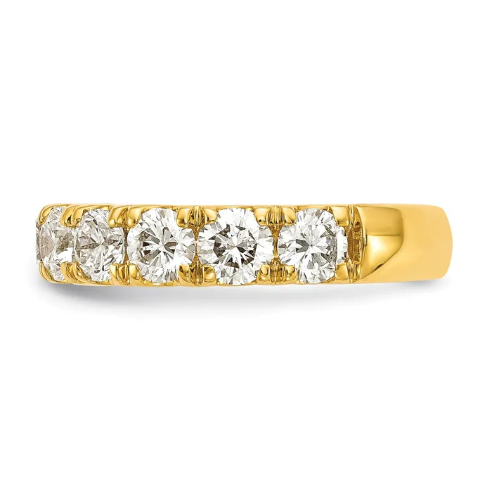 14k Yellow Gold 2 Ct Lab Grown Diamond VSSI G Wedding Band Ring Goldia Rings