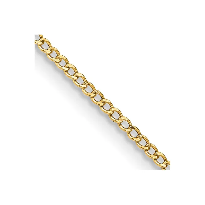14K Yellow Gold 22 inch 185mm SemiSolid Curb with Lobster Clasp Chain Necklace MDS Necklaces 14K Yellow Gold 22 inch 185mm SemiSolid Curb with Lobster Clasp Chain Necklace MDS Necklaces