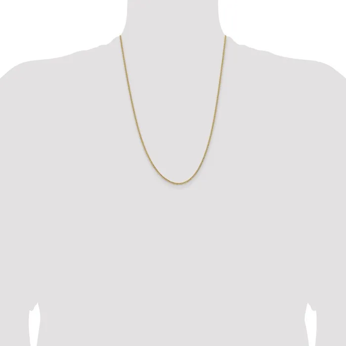 14K Yellow Gold 24 inch 185mm SemiSolid Curb with Lobster Clasp Chain Necklace MDS Necklaces 14K Yellow Gold 24 inch 185mm SemiSolid Curb with Lobster Clasp Chain Necklace MDS Necklaces