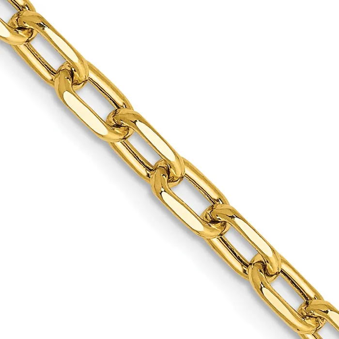 14K Yellow Gold 24 inch 37mm SemiSolid Diamondcut Open Link Cable with Lobster Clasp Chain Necklace MDS Necklaces 14K Yellow Gold 24 inch 37mm SemiSolid Diamondcut Open Link Cable with Lobster Clasp Chain Necklace MDS Necklaces