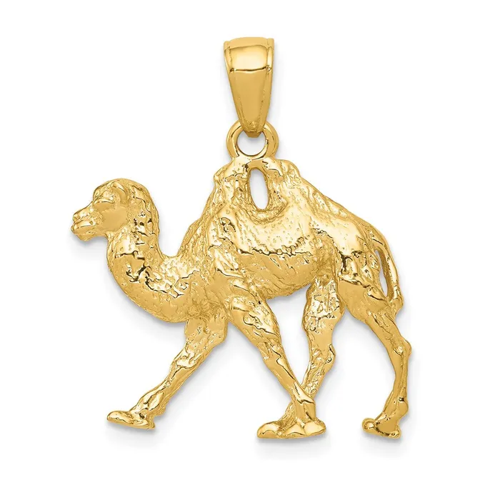 14k Yellow Gold 3D Camel Pendant Goldia Necklaces