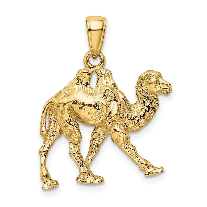 14k Yellow Gold 3D Camel Pendant Goldia Necklaces