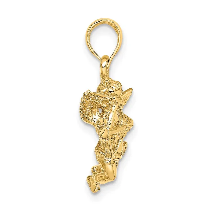 14k Yellow Gold Cupid wBow and Arrow Charm Goldia Charm Necklaces
