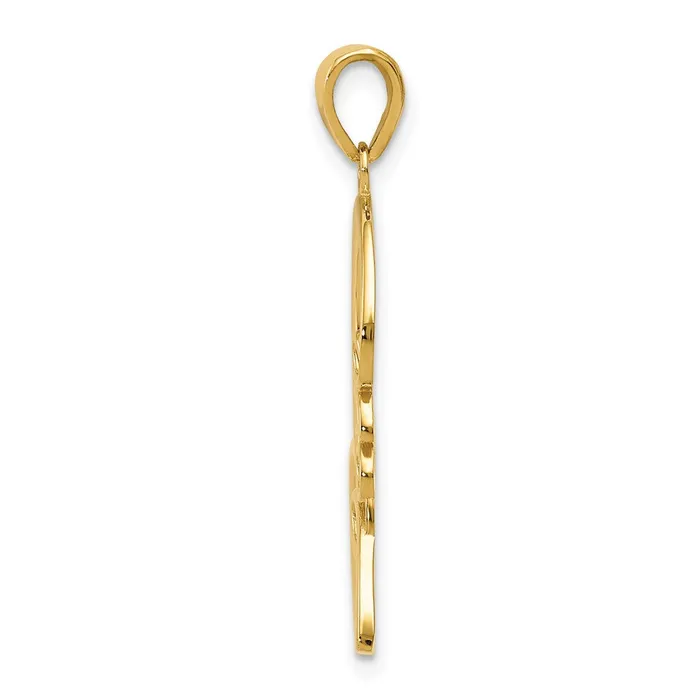 14k Yellow Gold Gold Polished LOVE Heart Pendant Goldia Necklaces