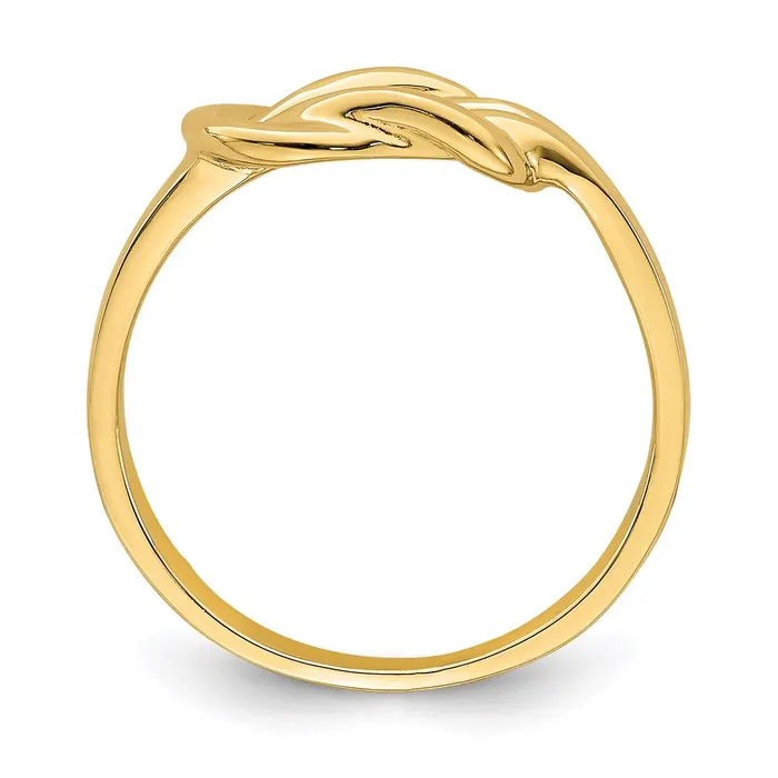 14K Yellow Gold Polished Freeform Love Knot Ring Goldia Rings