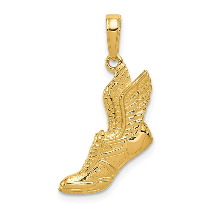 14k Yellow Gold Polished Running Shoe Pendant Goldia PreStyled Sets