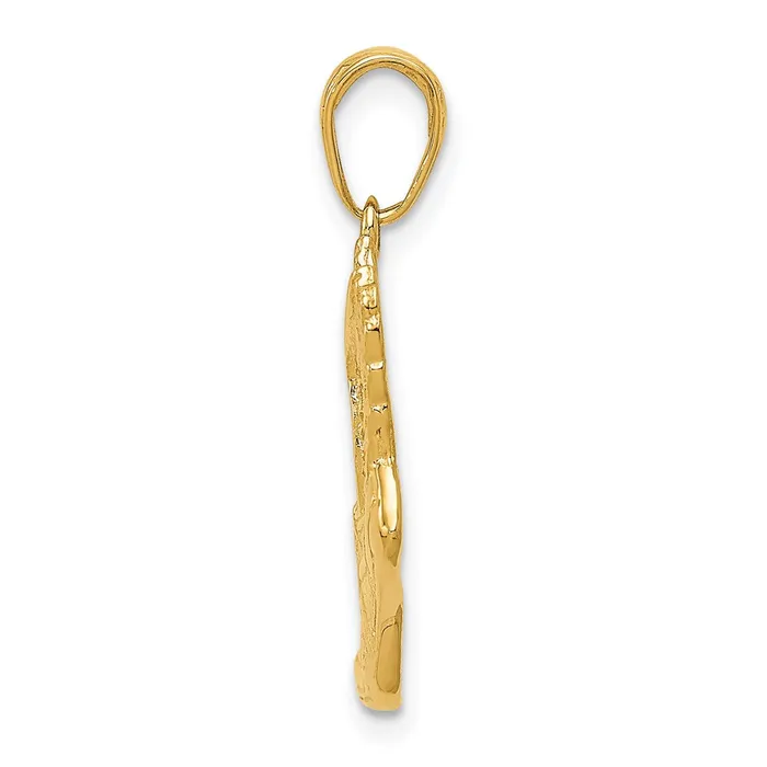 14k Yellow Gold Polished Running Shoe Pendant Goldia PreStyled Sets