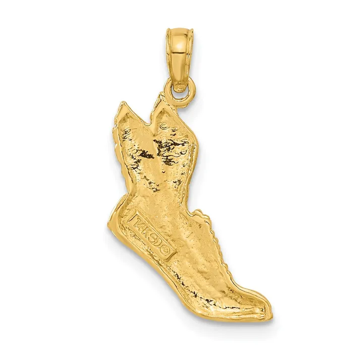 14k Yellow Gold Polished Running Shoe Pendant Goldia PreStyled Sets