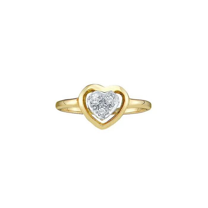14k Yellow Gold Round Diamond Simple Heart Cluster Ring 120 Cttw gndatlanta Rings 14k Yellow Gold Round Diamond Simple Heart Cluster Ring 120 Cttw gndatlanta Rings