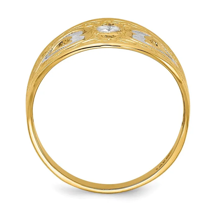 14k Yellow Gold w Hearts Starburst Ring Goldia Rings