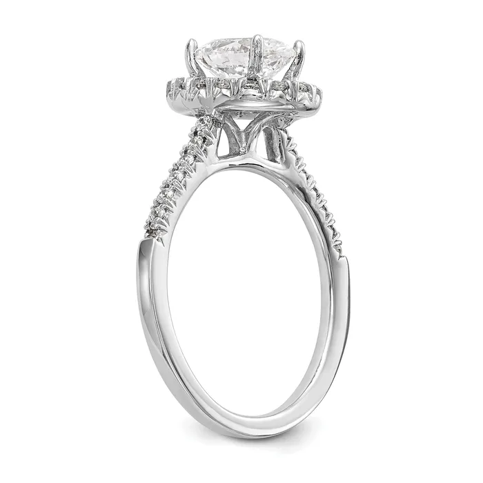 14kw Oval Halo Simulated Diamond Engagement Ring Goldiacom Rings
