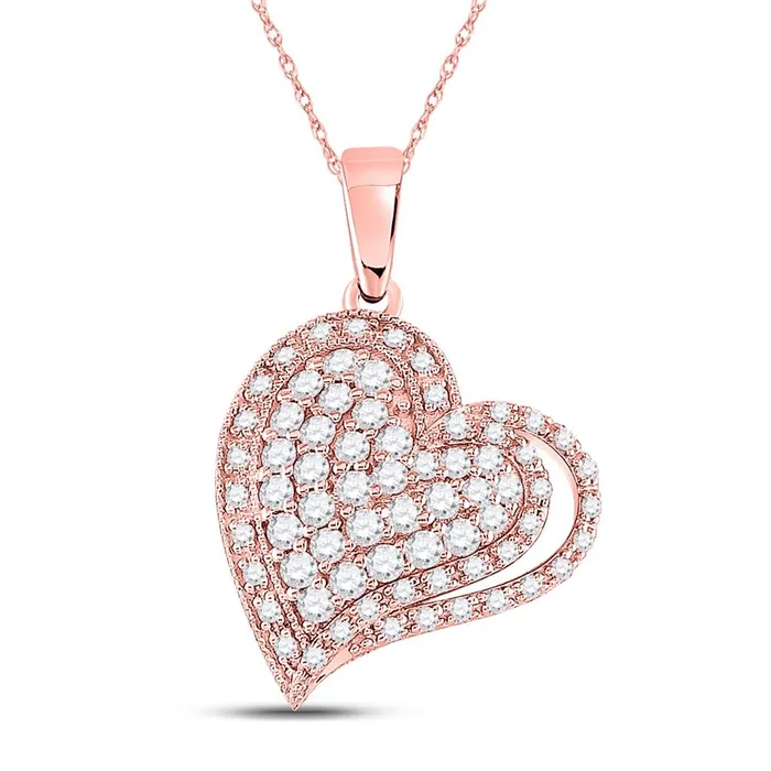58CTDiamond HEART PENDANT gndatlanta Necklaces