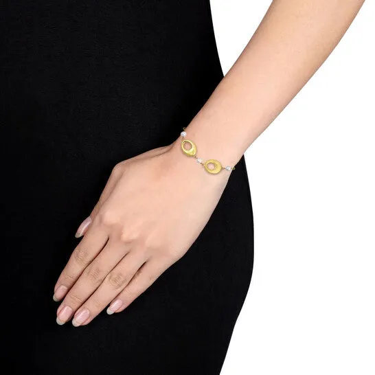 Bracelets JMS always Original AMOUR 67mm Cultured Freshwater Pearl Oval Link Bracelet In Yellow Plated Sterling Silver Bracelets JMS always Original AMOUR 67mm Cultured Freshwater Pearl Oval Link Bracelet In Yellow Plated Sterling Silver