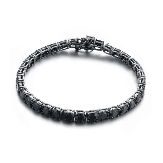 Bracelets Original Megan Walford Sterling Silver Black Plated Layered Contemporary Tennis Bracelet JMS always Bracelets Original Megan Walford Sterling Silver Black Plated Layered Contemporary Tennis Bracelet JMS always