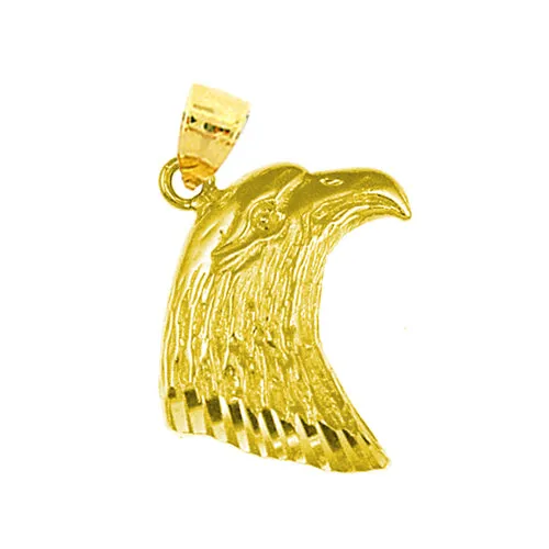 Charm Necklaces Goldia 14K Gold Bald Eagle Head Charm