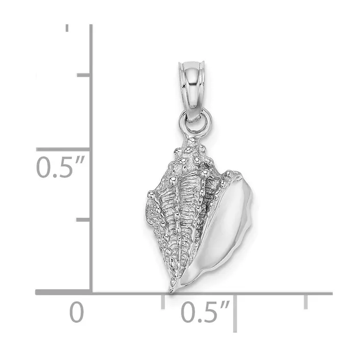 Charm Necklaces Goldia 14k White Gold Conch Shell Charm