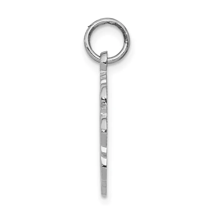 Charm Necklaces Goldia 14k White Gold RN Registered Nurse Disc Charm