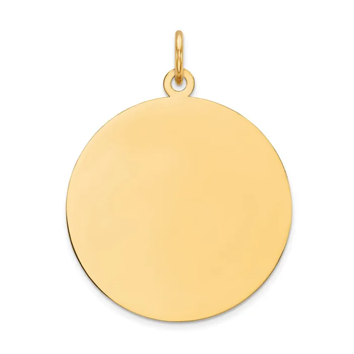 Charm Necklaces Goldia 14k Yellow Gold Round Disc Charm
