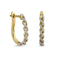 Earrings 02 CT TW Diamond Twist Hoop Earrings in Sterling Silver with 14K Gold Plate Goldia Earrings 02 CT TW Diamond Twist Hoop Earrings in Sterling Silver with 14K Gold Plate Goldia