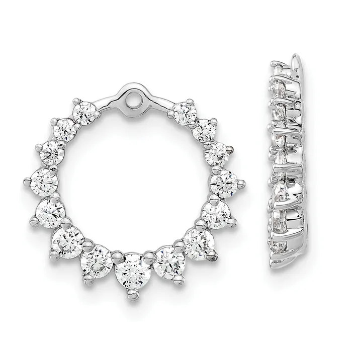 Earrings 14k White Gold 78 Ct Lab Grown Diamond VSSI G Circle Earring Jackets Goldia Earrings 14k White Gold 78 Ct Lab Grown Diamond VSSI G Circle Earring Jackets Goldia