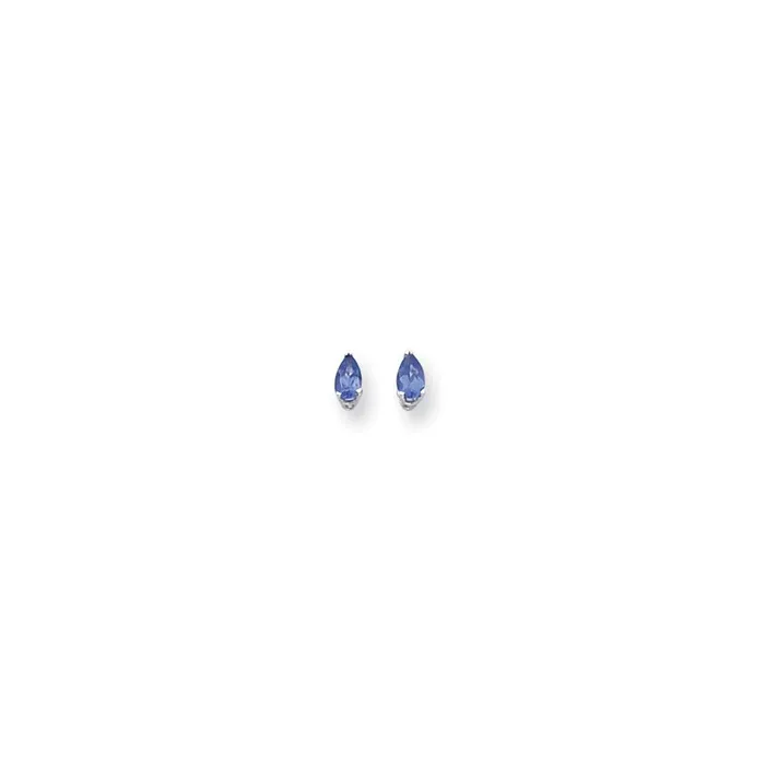 Earrings 14k Yellow Gold Tsavorite pear stud Earrings Goldia