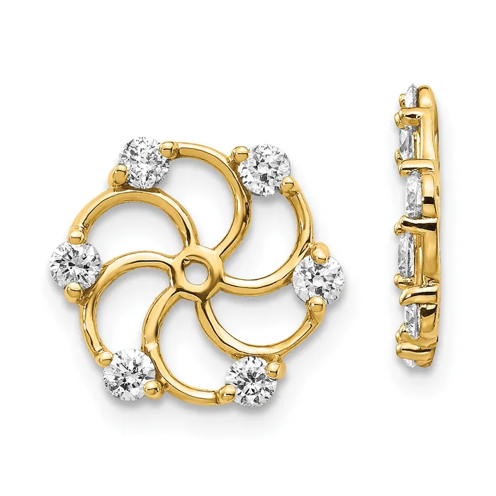 Earrings goldiaca 14k AAA Diamond Earring Jacket