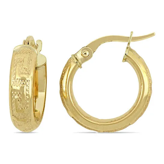 Earrings JMS always Original Amour 15mm Textured Hoop Earrings in 10k Yellow Gold Earrings JMS always Original Amour 15mm Textured Hoop Earrings in 10k Yellow Gold