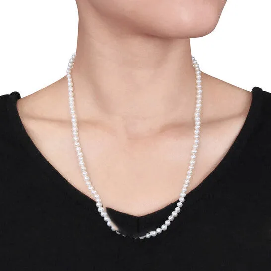 Earrings JMS always Original AMOUR 5 6 Mm Freshwater Cultured Pearl 24in Strand with Sterling Silver Clasp Earrings JMS always Original AMOUR 5 6 Mm Freshwater Cultured Pearl 24in Strand with Sterling Silver Clasp