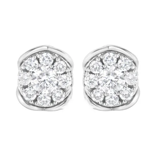 Earrings JMS always Original Haus of Brilliance 925 Sterling Silver 12 cttw Lab Grown Diamond Composite Earring FG Color VS2SI1 Clarity Earrings JMS always Original Haus of Brilliance 925 Sterling Silver 12 cttw Lab Grown Diamond Composite Earring FG Color VS2SI1 Clarity