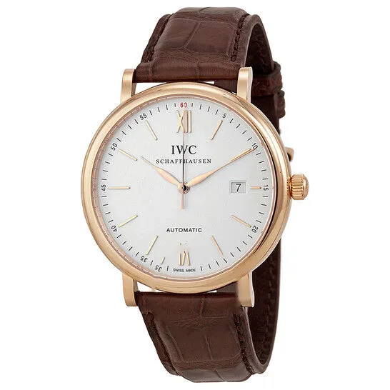 Earrings JMS always Original IWC Portofino Automatic Silver Dial 18kt Rose Gold Mens Watch 356504