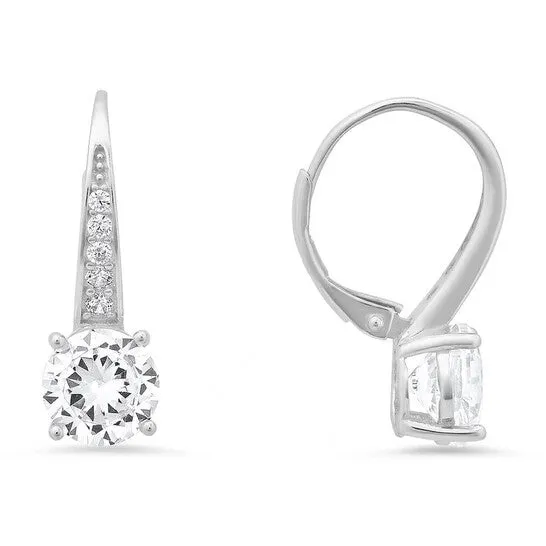 Earrings JMS always Original Kylie Harper Sterling Silver Graduating CZ Leverback Earrings Earrings JMS always Original Kylie Harper Sterling Silver Graduating CZ Leverback Earrings