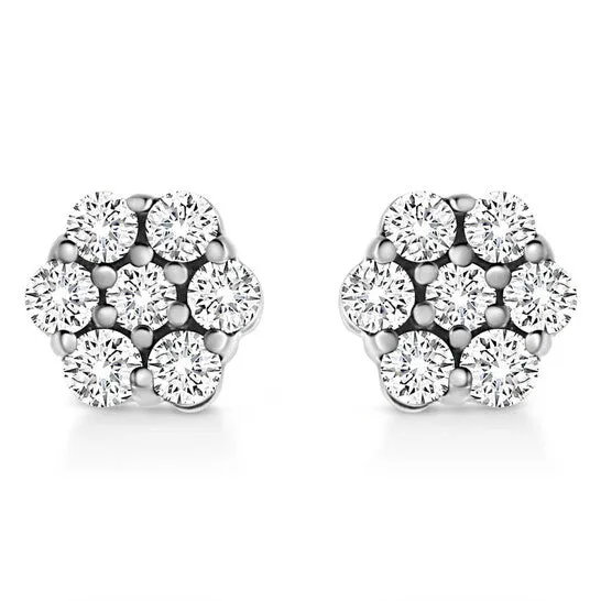 Earrings Original Haus of Brilliance 925 Sterling Silver 14 Cttw Lab Grown Brilliant Round Cut Diamond Floral Cluster Stud Earrings GH Color VS2SI1 Clarity JMS always Earrings Original Haus of Brilliance 925 Sterling Silver 14 Cttw Lab Grown Brilliant Round Cut Diamond Floral Cluster Stud Earrings GH Color VS2SI1 Clarity JMS always