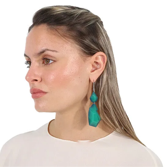 Earrings Original Isabel Marant Ladies GreenSilver Boucle dOreill Resin Drop Earrings JMS always Earrings Original Isabel Marant Ladies GreenSilver Boucle dOreill Resin Drop Earrings JMS always