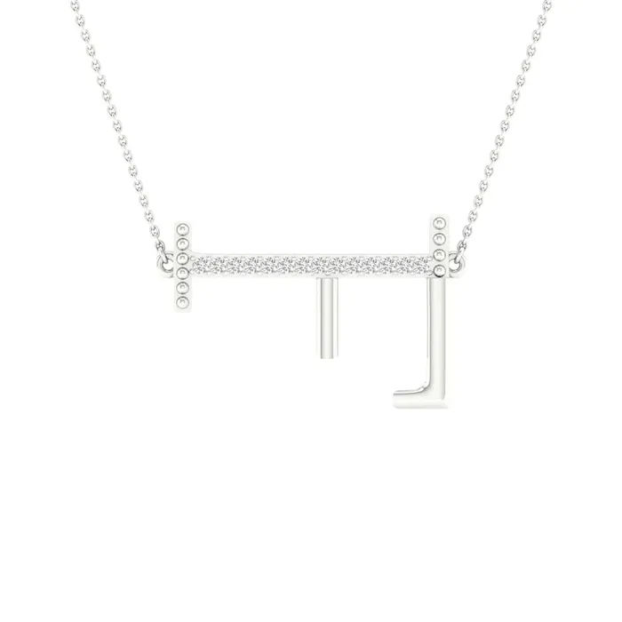 gndatlanta Necklaces 14k White Gold Round Diamond Initial F Letter Necklace 120 Cttw