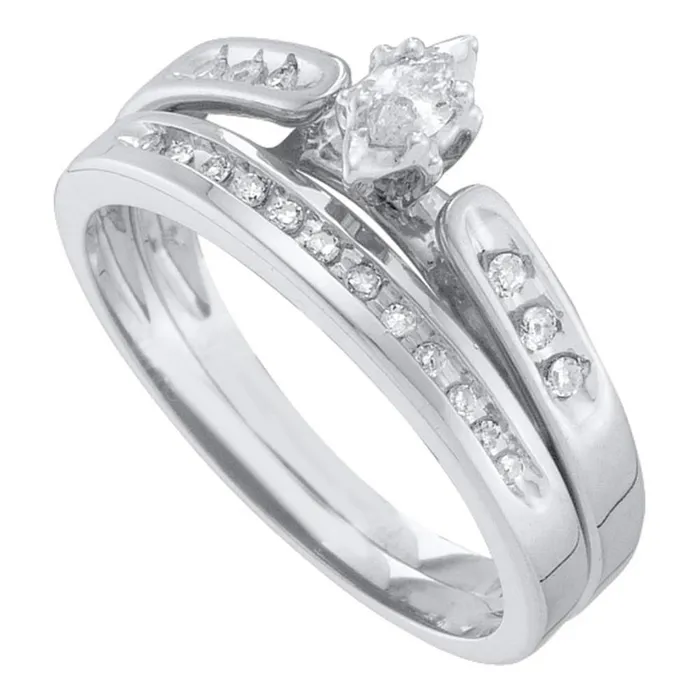 gndatlanta Rings 14k White Gold Marquise Diamond Bridal Wedding Ring Set 15 Cttw gndatlanta Rings 14k White Gold Marquise Diamond Bridal Wedding Ring Set 15 Cttw