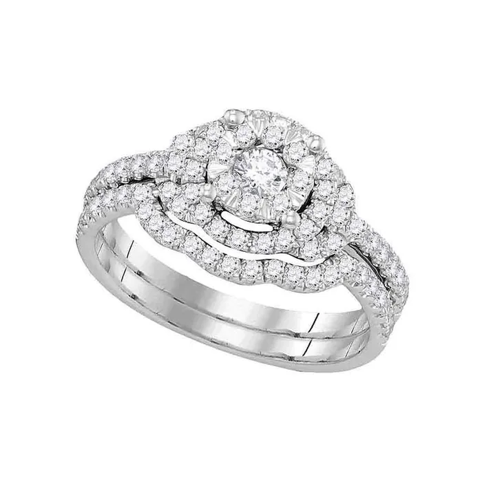 gndatlanta Rings 14k White Gold Round Diamond Bridal Wedding Ring Set 78 Cttw Certified gndatlanta Rings 14k White Gold Round Diamond Bridal Wedding Ring Set 78 Cttw Certified