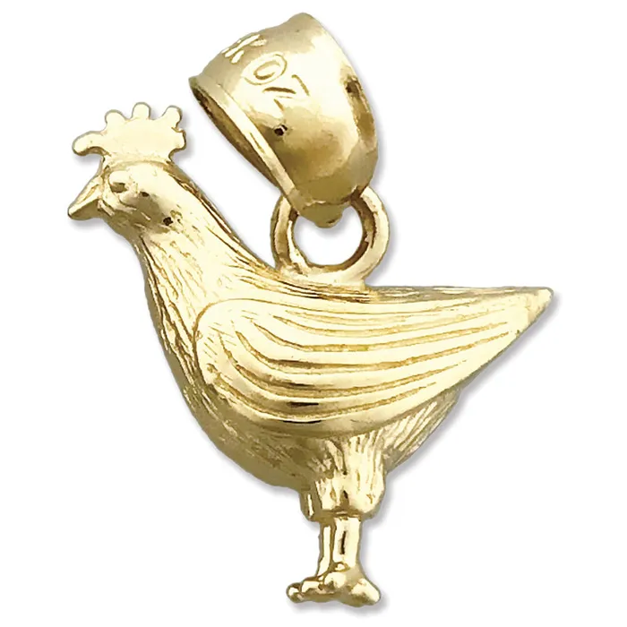 Goldia 14K Gold Hen Charm Charm Necklaces